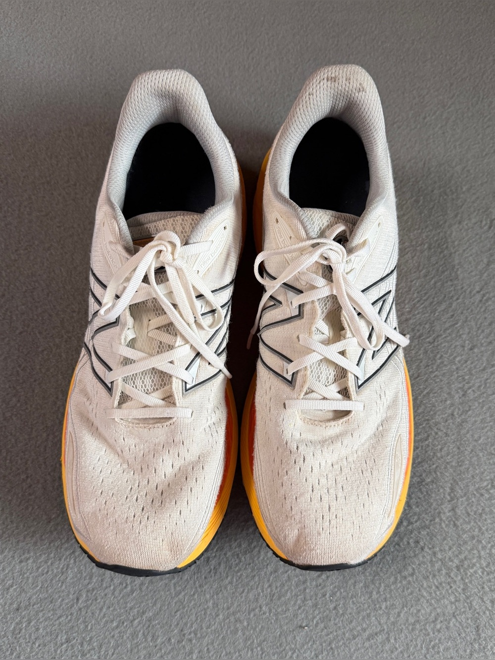 New Balance White and Yellow Women's Running Shoes